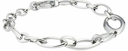 Fossil  Lady Steel Modern Leaves JF85725040 Cubic Zirconia 22.0 centimetres Stainless Steel Bracelet