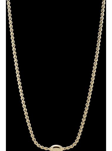 Fossil Iconic Yellow Gold Plated Lock Necklace