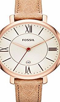Fossil Jacqueline Rose Gold-Tone Leather Strap Ladies Watch