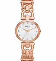 Fossil Ladies Olive Rose Gold Steel Watch