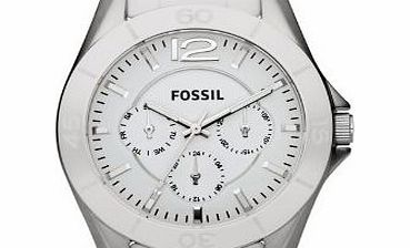 Fossil Ladies White Ceramic Analogue Watch - CE1002