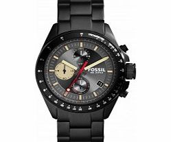 Fossil Mens Decker Black Chronograph Watch
