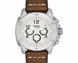 Fossil Mens Modern Machine Chronograph Eggshell
