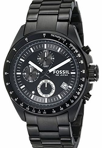 Fossil Mens Watch Decker CH2601 with Black Dial and Black IP Bracelet