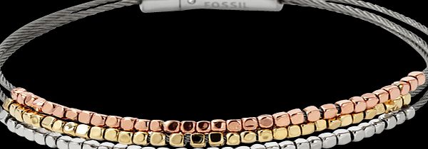 Fossil Vintage Iconic tri-tone nugget bracelet