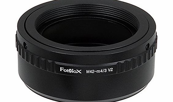 Fotodiox Lens Mount Adapter, M42 (42mm x1 Thread Screw) Lens to MFT Micro 4/3 (Four Thirds) Camera, for Olympus PEN E-PL1, E-PL1s, E-PL2, E-PL3, E-P2, E-P3, E-M, OM-D, E-M5, Panasonic Lumix DMC-G1, G2