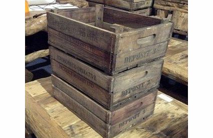 Four Seasons Liverpool Vintage style Reproduction Rustic Damson Box Crate