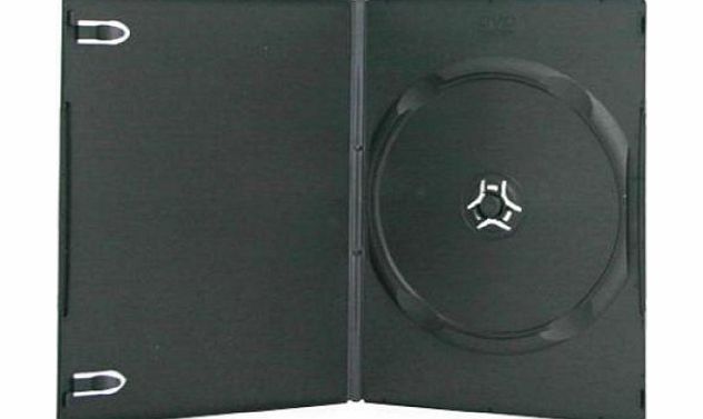 Four Square Media 50 X Single Slimline DVD Black Case 7mm Spine - Pack of 50