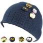 Foursquare Buttons Knit Beanie navy