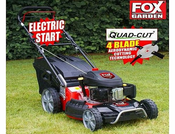 Fox 21`` Electric Start QUADCUT 4in1 6.5HP (200cc) Self Propelled 4 Stroke OHV Petrol Mower
