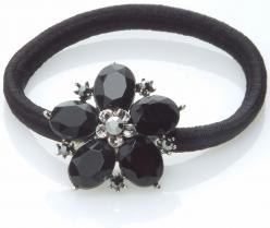 Fox Jewellery BLACK FLOWER HAIR BAND