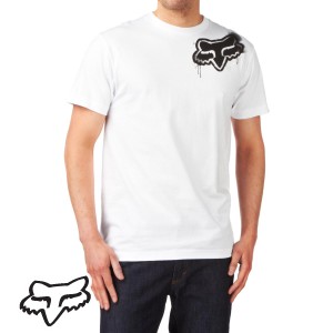 Fox T-Shirts - Fox Stencilled Head T-Shirt - White