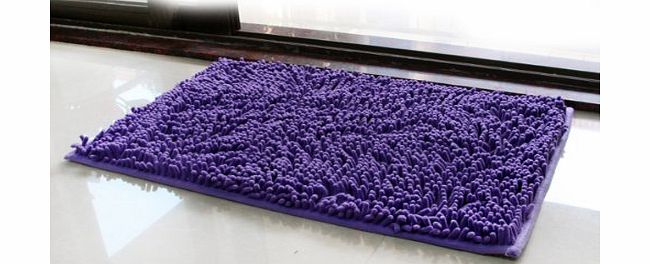Foxnovo 40*60cm Rectangle-shaped Water Absorbent Non-slip Soft Microfiber Chenille Floor Rug Mat Bath Mat Carpet (Camel)