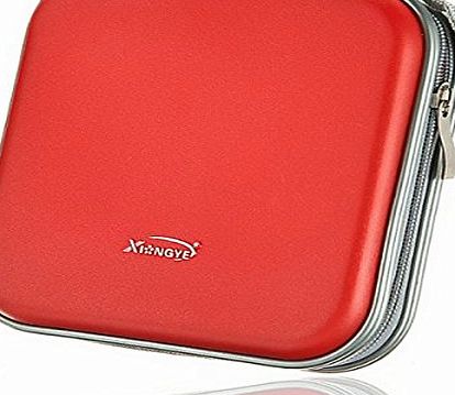 Foxnovo E40 Portable Plastic 40 Disc CD DVD VCD Wallet Storage Bag Case Organizer (Red)