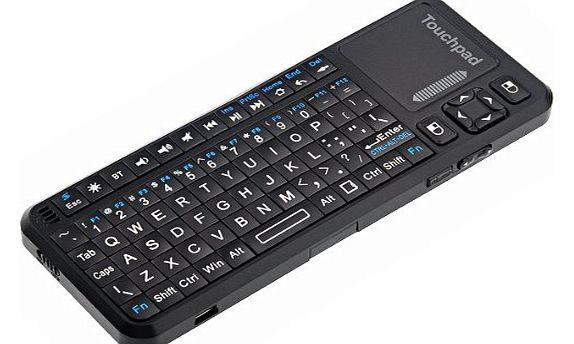 Foxnovo Mini Bluetooth Wireless Handheld Keyboard with Touchpad Mouse and Laser Pointer for Mac / New iPad / Google Android TV / PC / iPhone / Android 3.0 Tablet