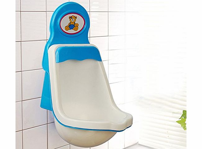 Foxnovo Novelty Kids Child Toddler Potty Pee Trainer Training Urinal Toilet for Little Boys (Blue White)