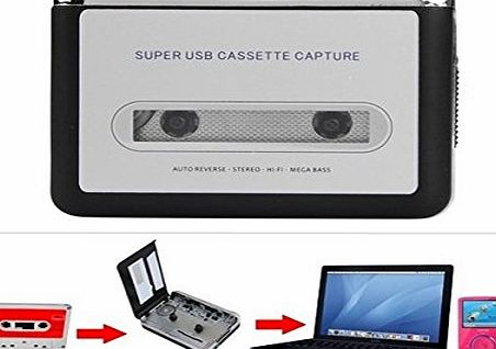 Foxnovo Tape to PC Super USB Cassette-to-MP3 Converter Capture Audio Music Player (New Version)