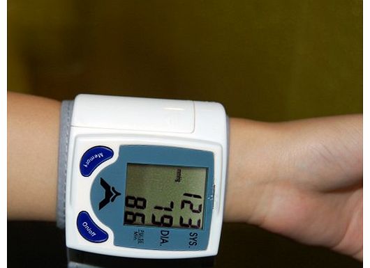 WMA Digital Wrist Blood Pressure Monitor Heart Beat Meter