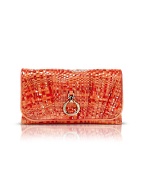 Francesco Biasia 24H Du Mans - Orange Woven Leather Clutch