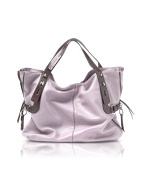 All in 1 - Two-tone Leather Large Tote Bag