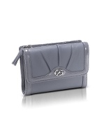 Ashley - Logo Calf Leather French Purse Wallet