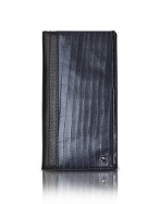 Business Glam - Blue Calf Leather Card Holder Coat Wallet