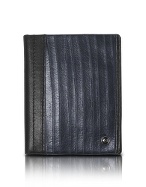 Francesco Biasia Business Glam - Blue Calf Leather Coat Wallet
