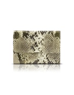 Dauphine - Gold Python Stamped Leather French