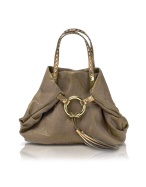Francesco Biasia Doris - Studded Handles Shiny Tote Bag