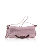 Francine - Pink Knit Rafia Convertible Bag