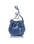 Francesco Biasia Giselle - Blue Calf Leather Shoulder Bag