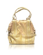 Jada - Beige Python Stamped Leather Bag