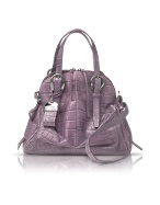 Francesco Biasia Jealousy - Croco Stamped Leather Bowler Bag