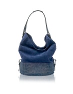 Francesco Biasia Madeleine - Suede and Croco Stamped Leather Bag