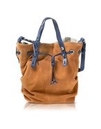 Francesco Biasia Pauline - Two-tone Suede and Leather Bucket Bag