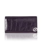 Renee - Croc Stamped Calfskin Continental Wallet