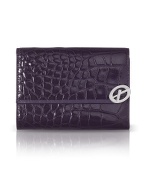 Francesco Biasia Renee - Croc Stamped Calfskin French Purse Wallet