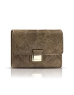Shania - Quilted Calf Leather Medium Flap Wallet