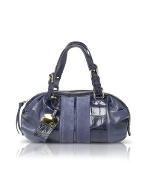 Francesco Biasia Sugarplum - Suede and Calf Leather Barrel Bag