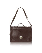 Urban Black - Menand#39;s Calf Leather Classic Briefcase