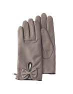 Francesco Biasia Womens Powder Front Bow Leather Gloves