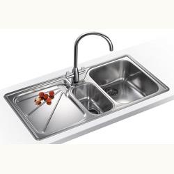 Franke ARX654DPMLHD Arianne Sink with Left hand Drainer and Davos J Tap