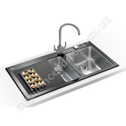 Franke Kubus 1 and a Half Bowl RH Drainer Sink