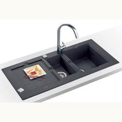 Franke MTG651DPG Mythos One and a Half Bowl Sink with Reversible Drainer and Mythos Tap