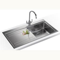 Franke MTX611DPRHD Mythos Extra Large Single Bowl with Right Hand Drainer and Mythos MTX Tap