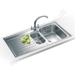 Franke One And A Half Bowl Sink With Reversible Drainer