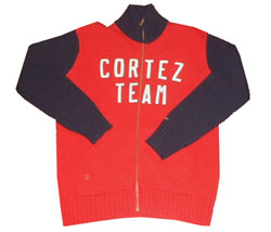 CORTEZ TEAM zip thru cardigan Red