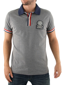 Franklin and Marshall Grey Polo T-Shirt