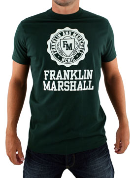 Franklin and Marshall Forest Green Crest Logo T-Shirt