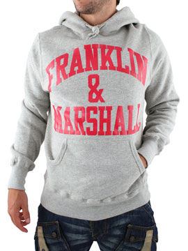 Franklin and Marshall Grey Hooded Sweat